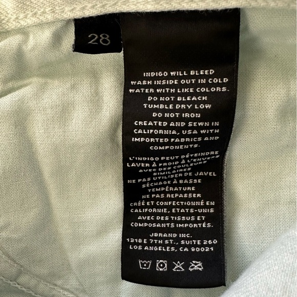 J Brand HYDROSPHERE Heather Destruct High-Rise Slim Straight Leg Jean - Picture 13 of 15